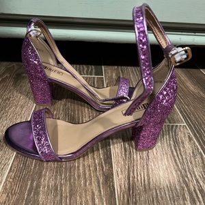 Purple Glitter Heels